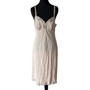 Vintage Shadow Line Full Slip Lingerie Sz 34 TALL‎ Made in USA Coquette Romantic
